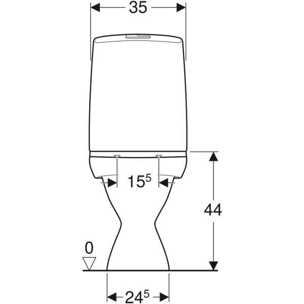 Wc-istuin IDO Glow 63 peruskorjaus 1-t ilman kantta 3526301101