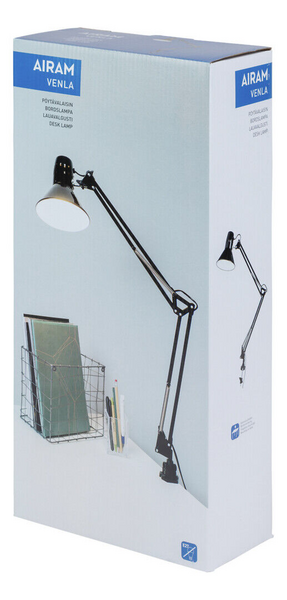 Pöytävalaisin Airam Venla E27 40W musta