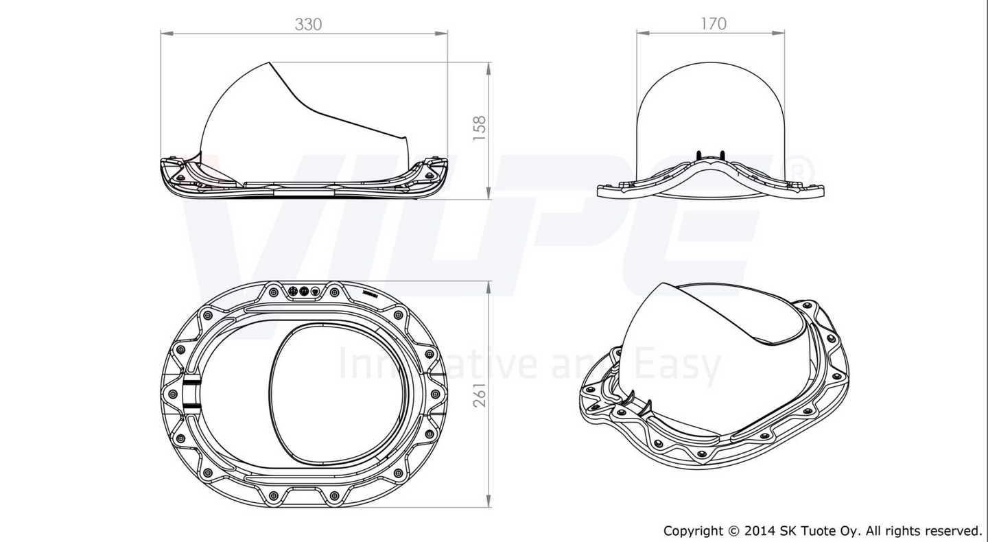 Muotokate-peltiläpivienti VILPE  75174 ruskea