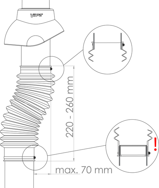 Putki VILPE taipuisa 110mm 74204