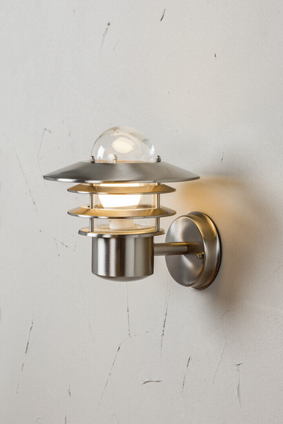 Ulkoseinävalaisin Airam Käpylä mini E27 ruostumaton teräs