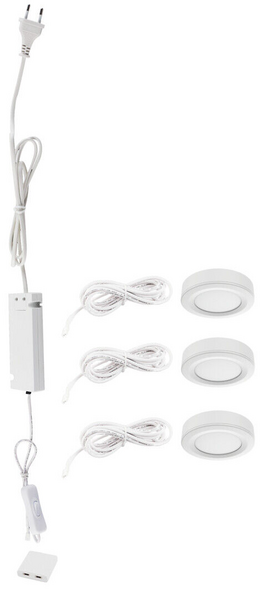 Alasvalo Airam Auri 3kpl 3W 3000K 110D valkoinen