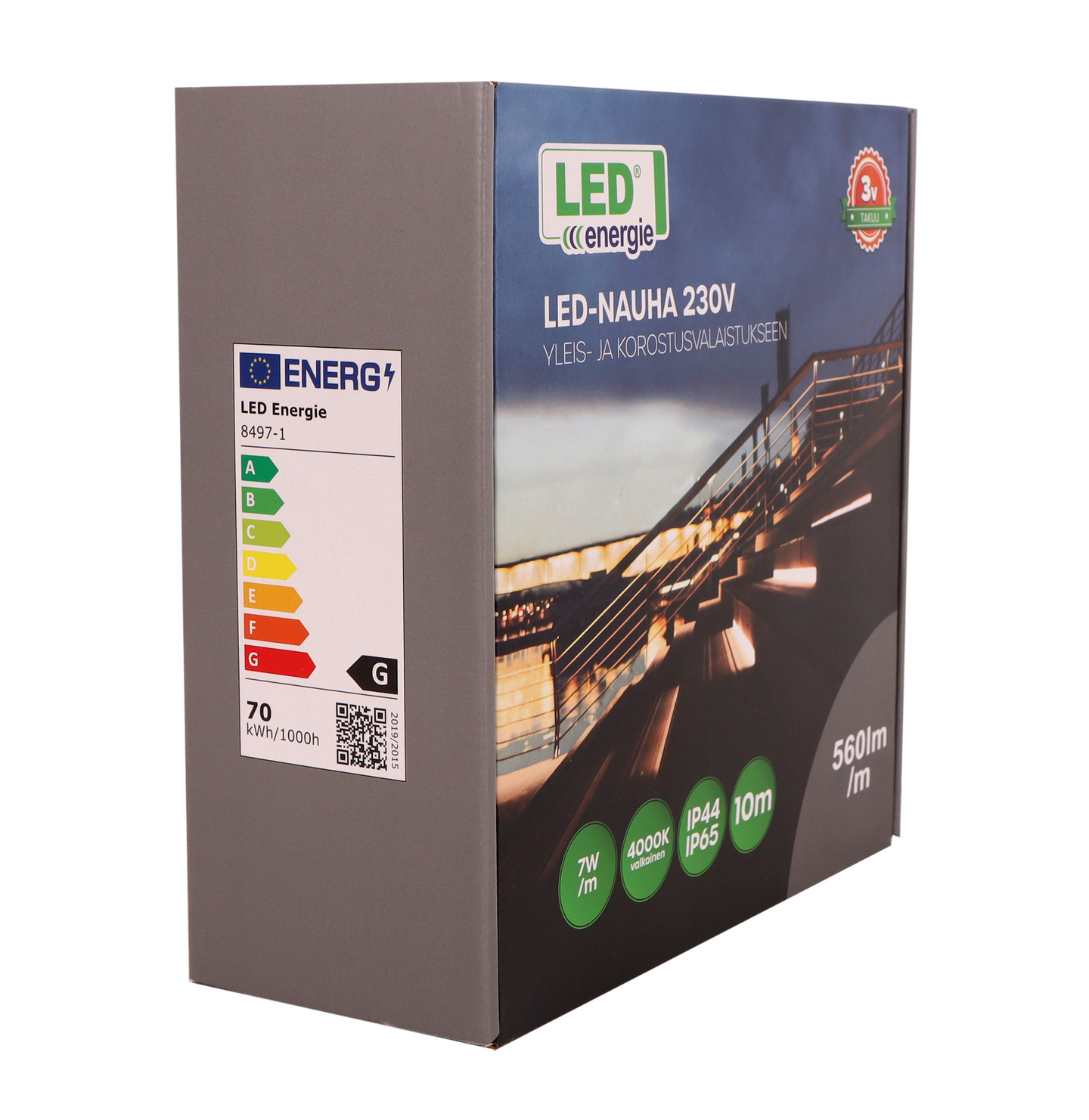 Valonauha Led Energie 230V 5m 4000K 7W/m 560lm/m IP44/IP65