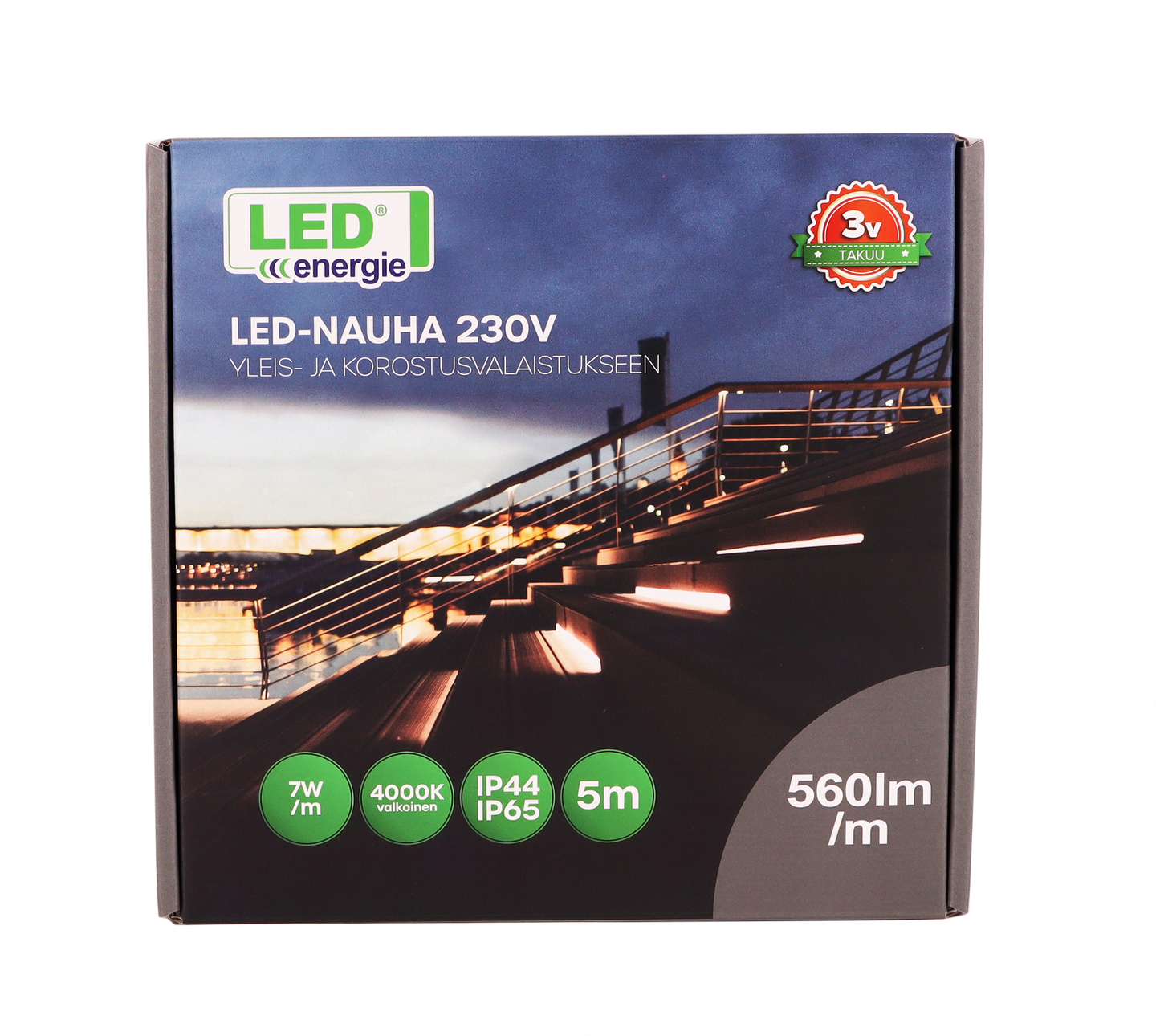 Valonauha Led Energie 230V 10m 4000K 7W/m 560lm/m IP44/IP65