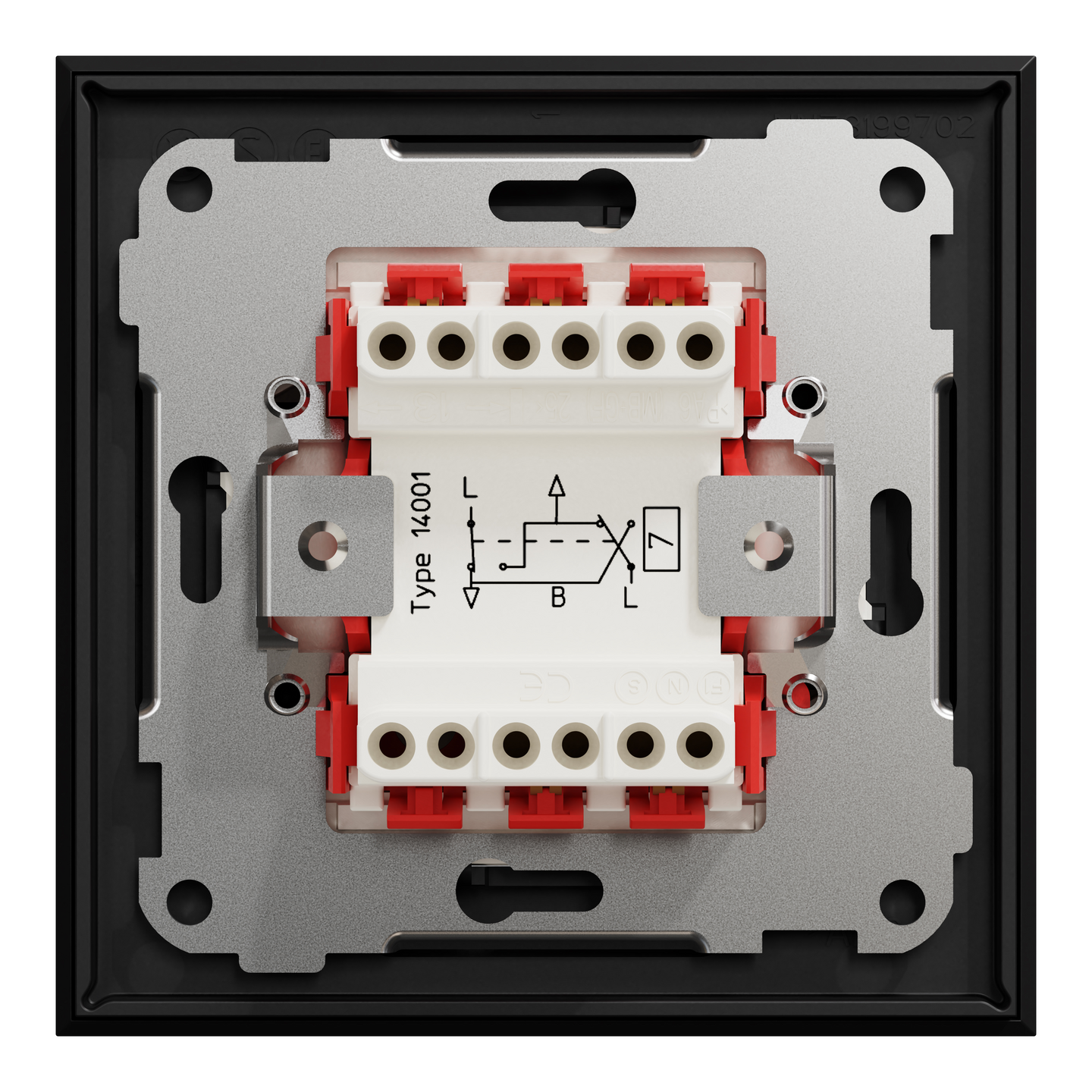 Kytkin Elko Plus 7/16A/250V/IP21 uppoasennus Ocean Plastic musta