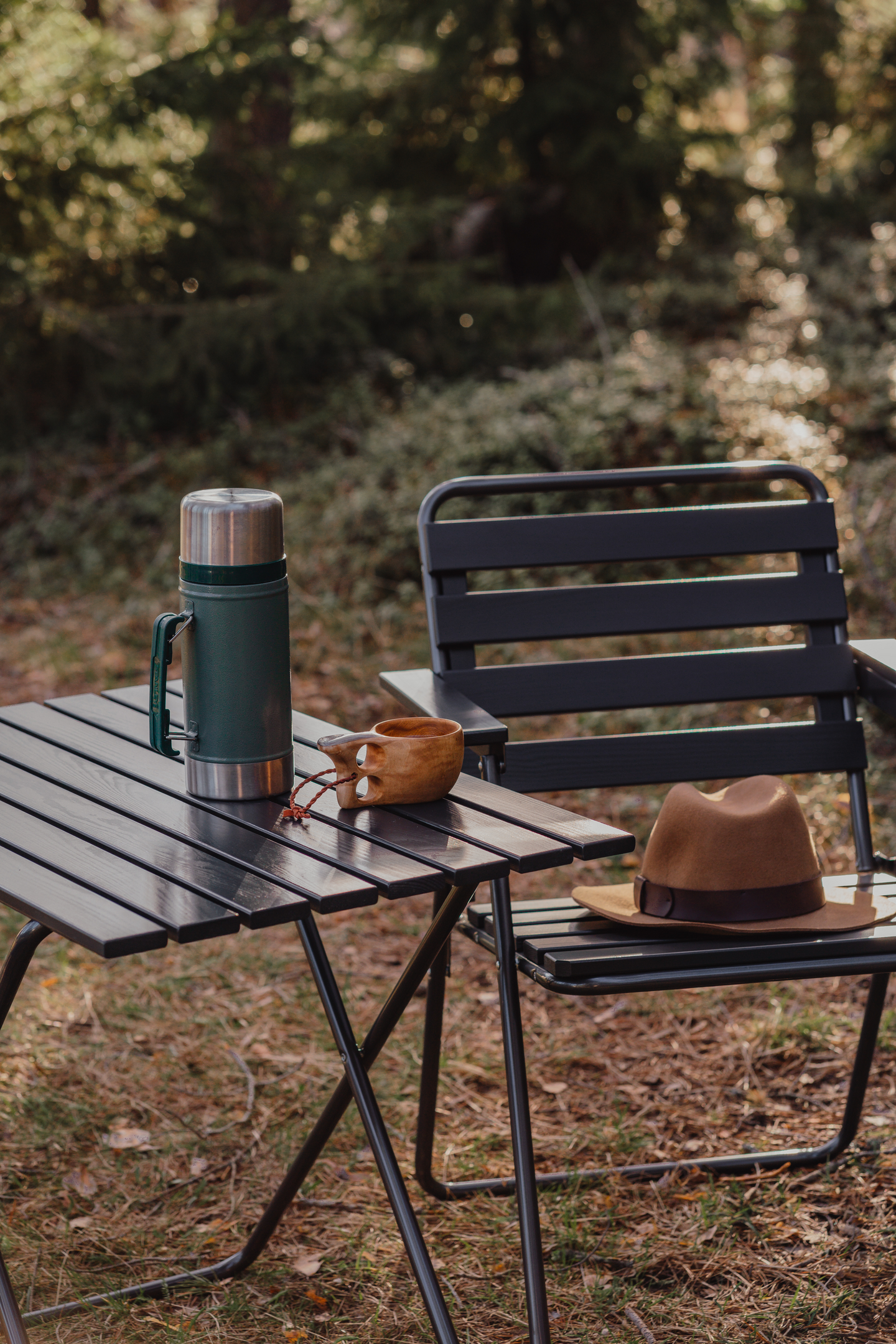 Taittopöytä Varax Retro 75x50cm musta/harmaa