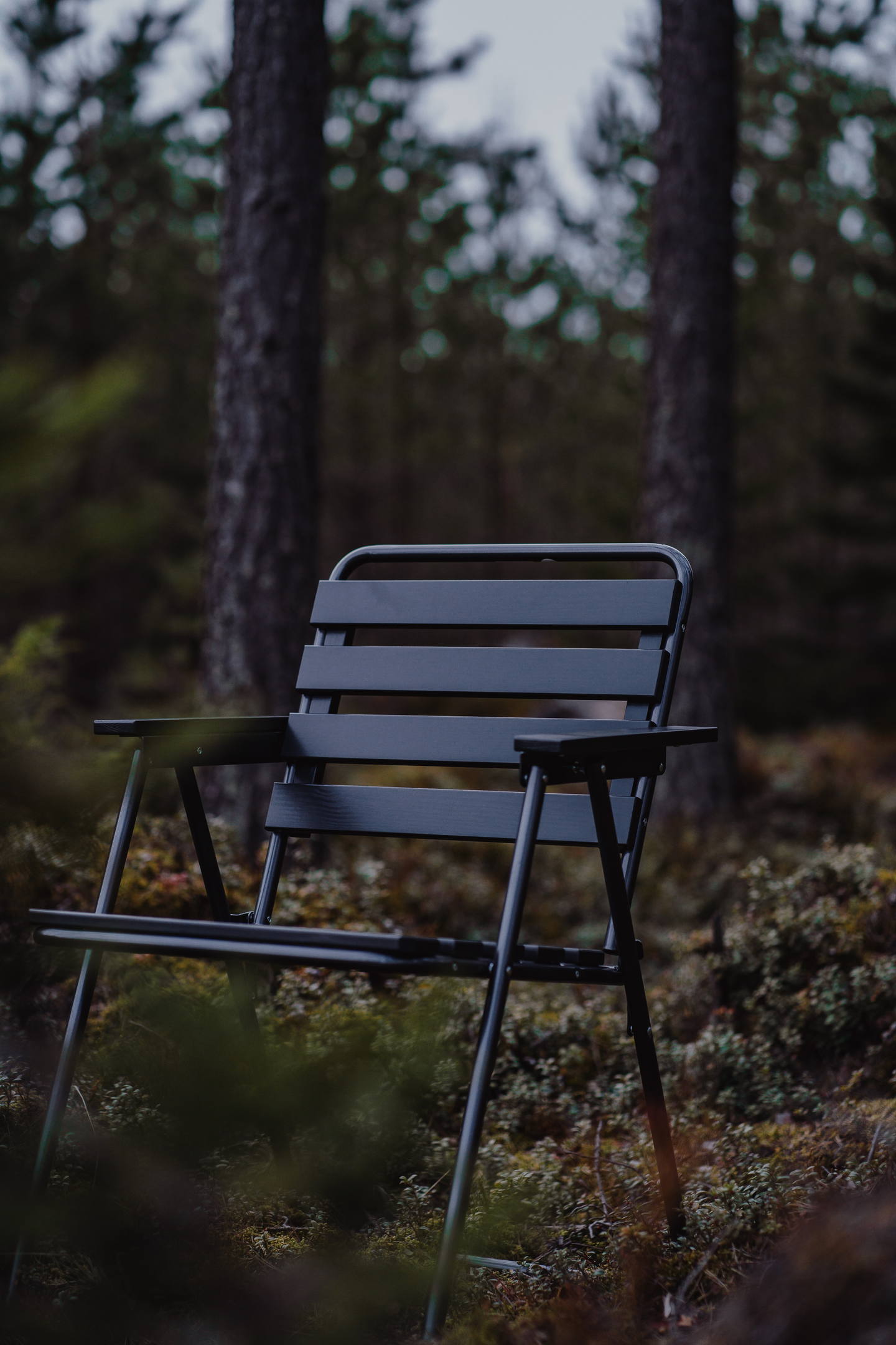 Taittotuoli Varax Retro musta/harmaa