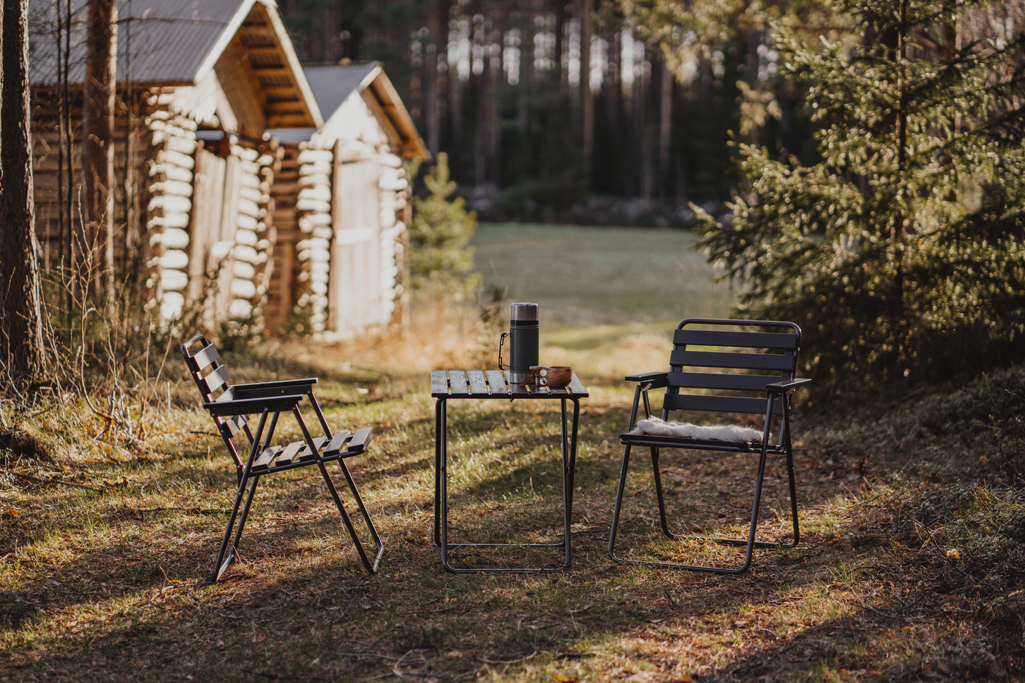 Taittopöytä Varax Retro 75x50cm musta/harmaa