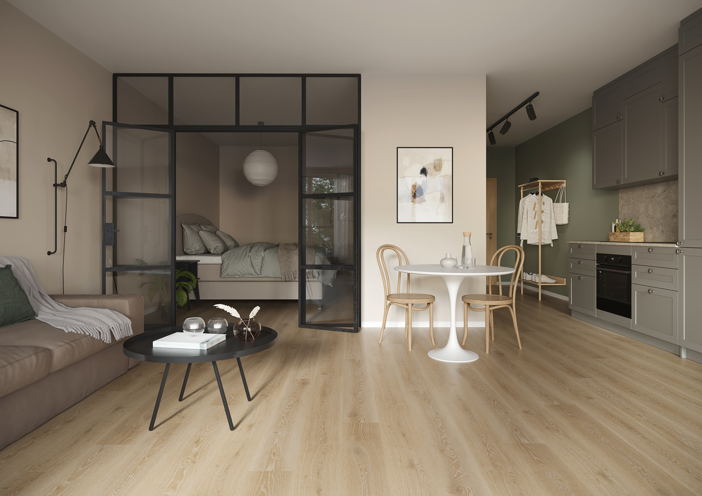 VINYLPLATTA TARKETT ID55CL HIGHL OAK LT NAT 4V 19,70X121,70