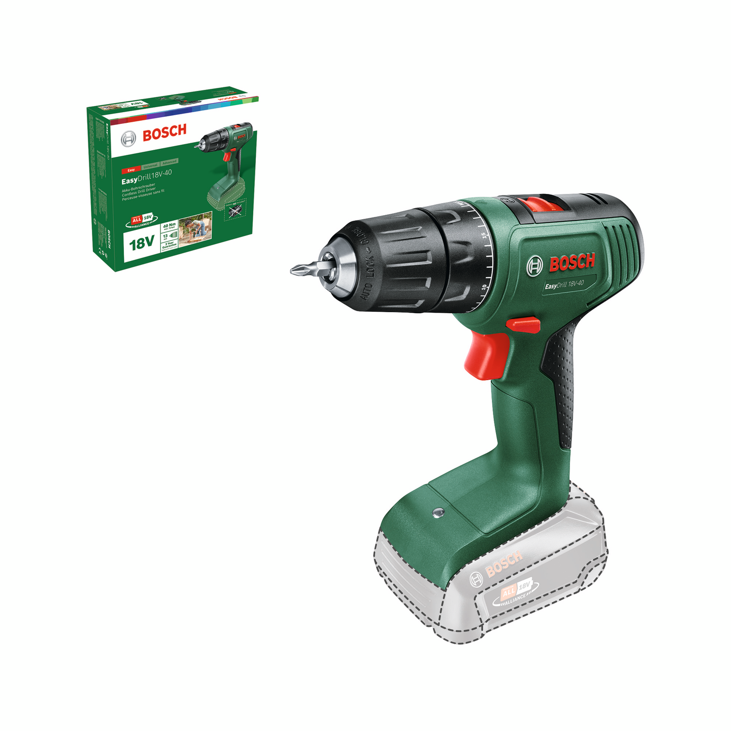Akkuporakone Bosch EasyDrill 18V-40 Solo