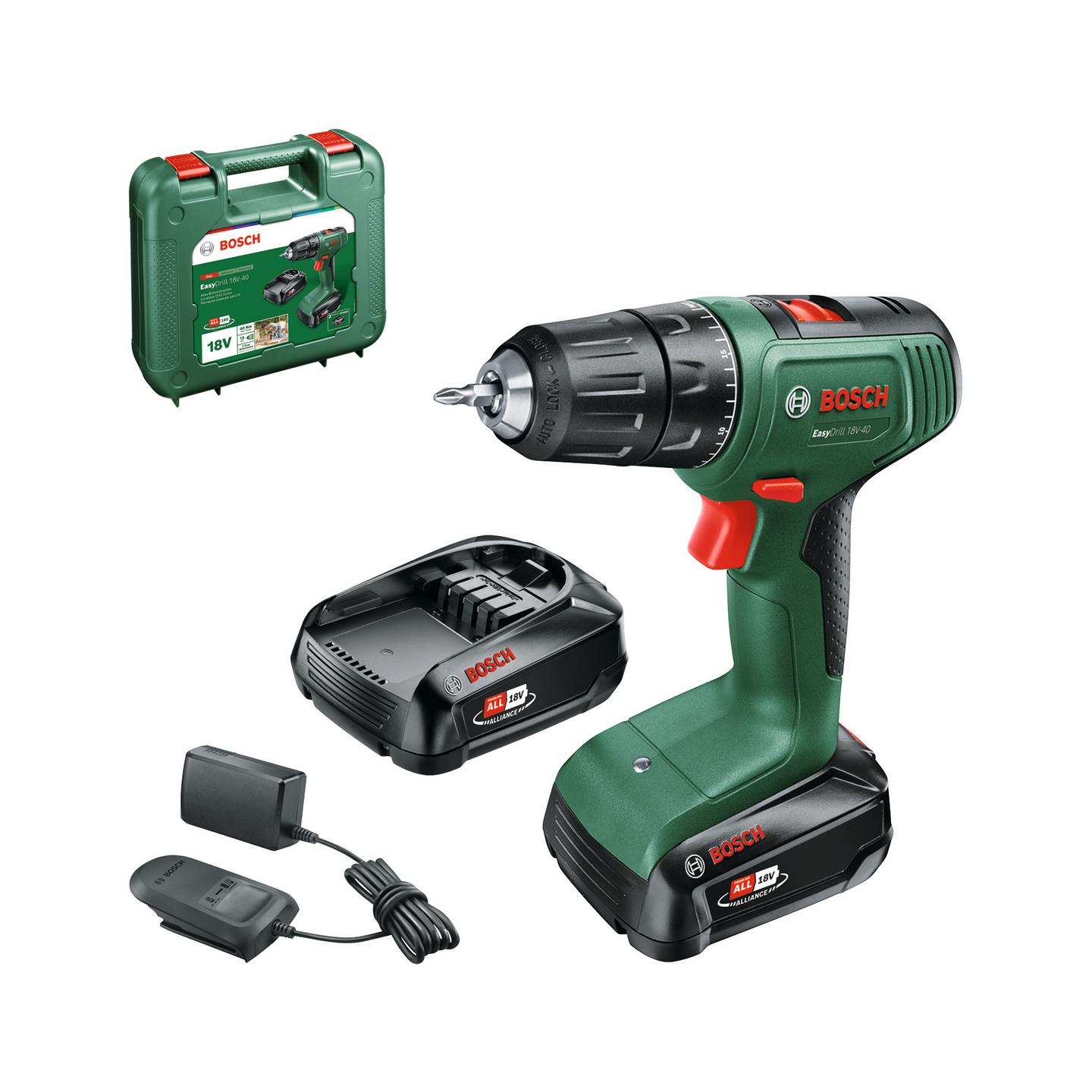 Akkuporakone Bosch EasyDrill 18V-40 2x2,0Ah