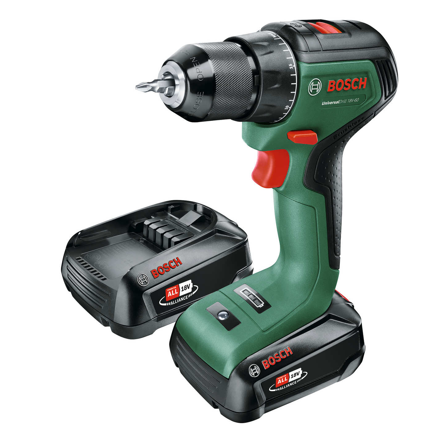 Akkuporakone Bosch UniversalDrill 18V-60 2x2,0Ah