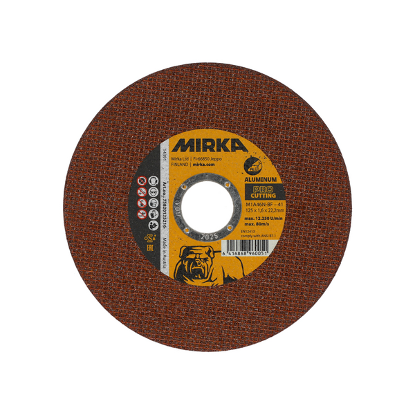 Katkaisulaikka Mirka Pro 125x1,6x22,2mm M1A46N-BF alumiini
