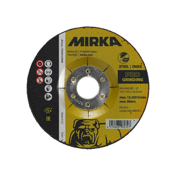 Napalaikka Mirka Pro 125x4,0x22,2mm M1A30Q-BF Inox/Steel