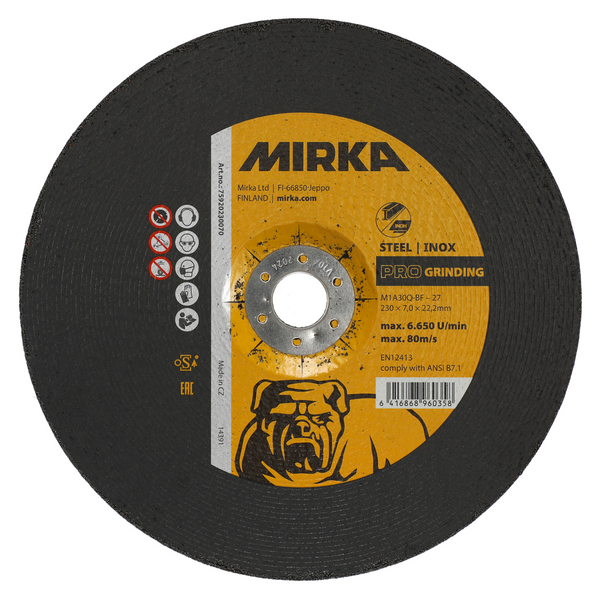 Napalaikka Mirka Pro 230x7,0x22,2mm M1A30R-BF Inox/Steel