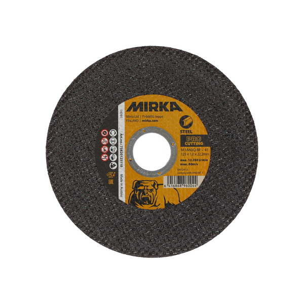 Katkaisulaikka Mirka Pro 125x1,0x22,2mm M1A60Q-BF teräs