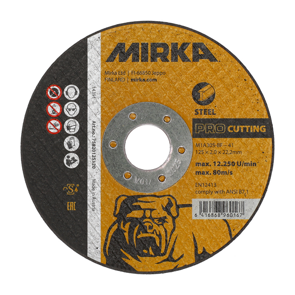 Katkaisulaikka Mirka Pro 125x2,0x22,2mm M1A30S-BF teräs