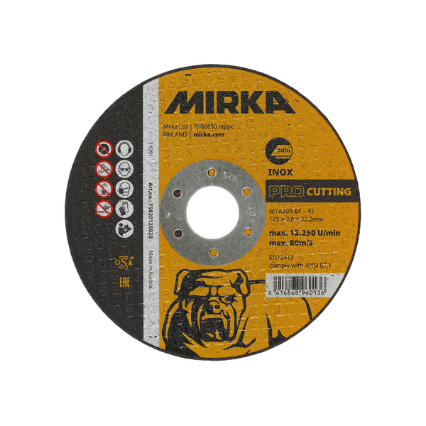 Katkaisulaikka Mirka Pro 125x2,0x22,2mm M1A30R-BF Inox