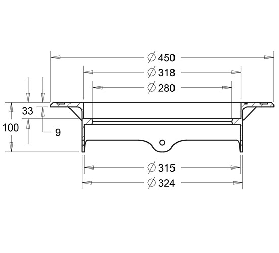 Kehyssetti kelluva 315/115 kehys+sadevesikansi D400 GGG