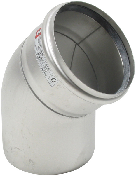 Kulmayhde Blücher 45° 160 mm ruostumaton teräs