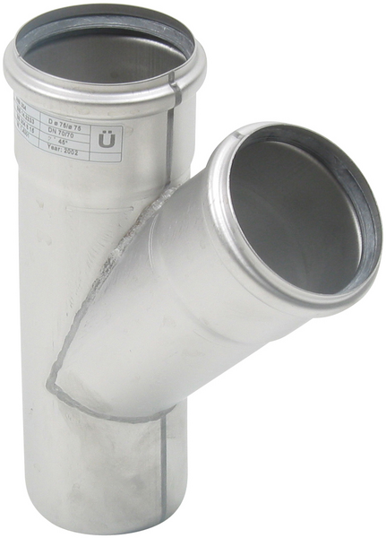 Haarayhde Blücher 45° 75/75mm ruostumaton teräs