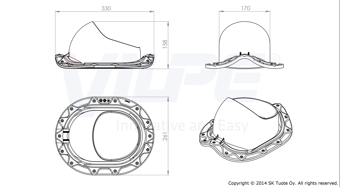 Kattolevy VILPE muotokate punainen