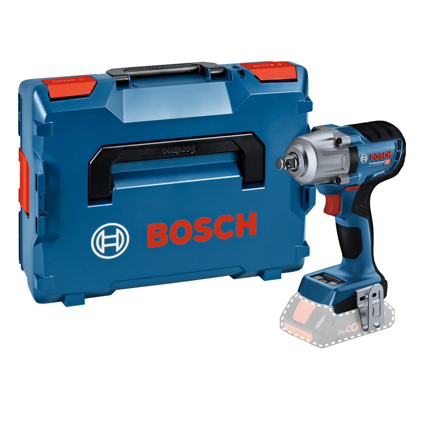 Akkuiskumutterinväännin Bosch GDS 18V-450 HC Solo L-Boxx GCY