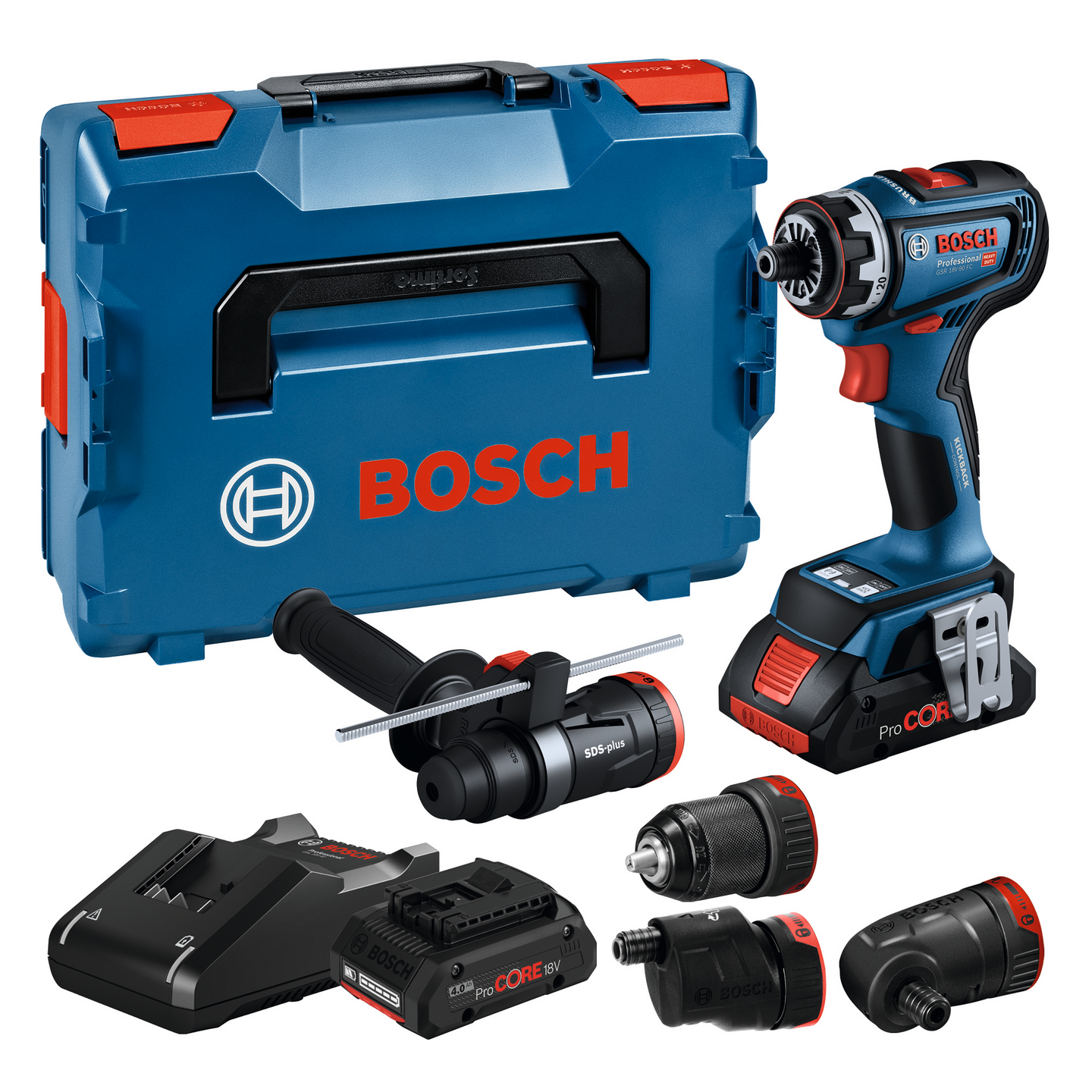 Akkuporakone Bosch GSR 18V-90 FC 2x4,0Ah ProCore 4xGFA L-Boxx