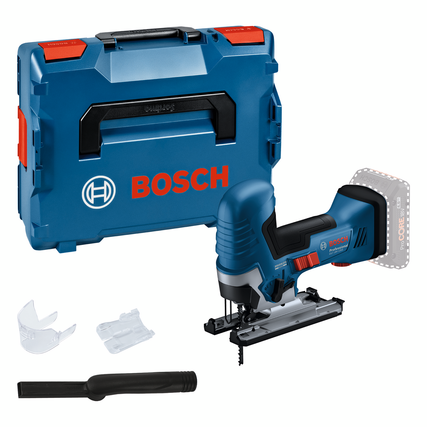 Akkupistosaha Bosch GST 18V-125 S Solo L-Boxx