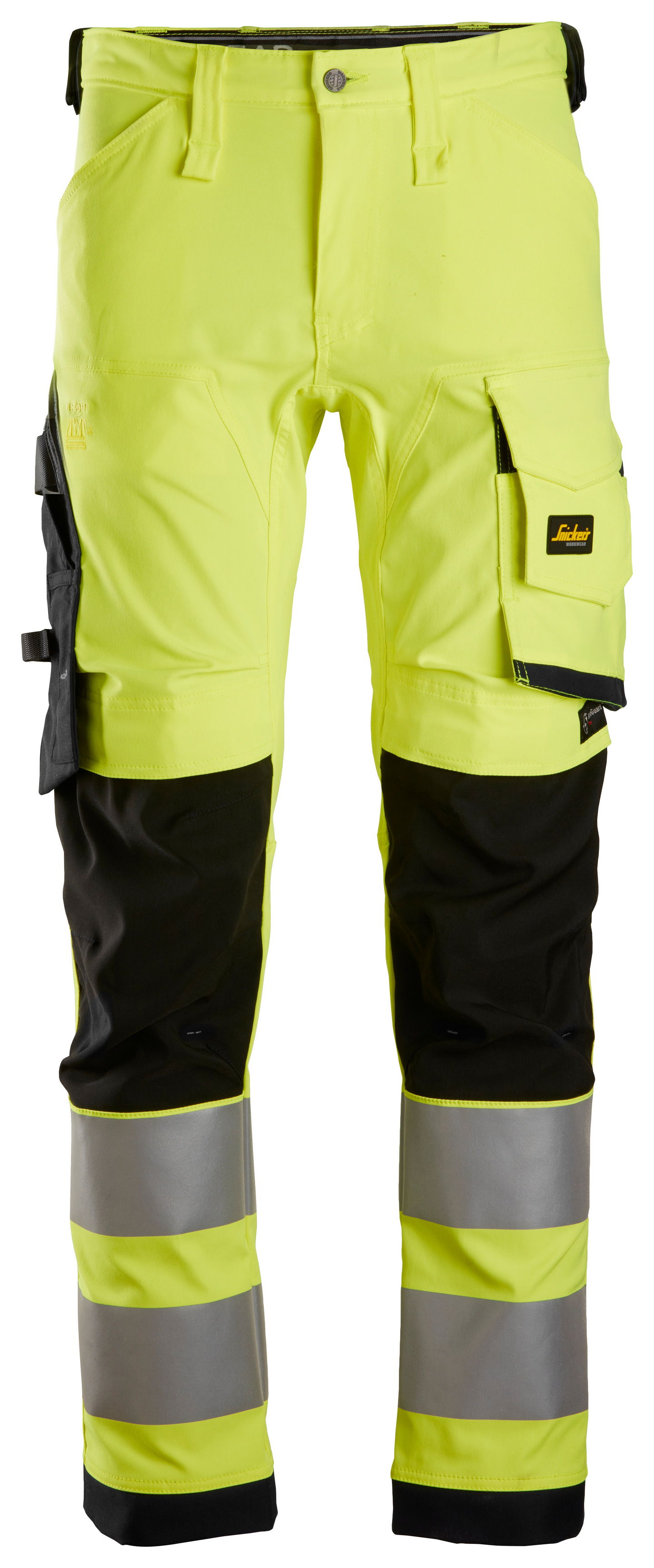 Housut Snickers 6343-6604 Stretch Hi-Vis lk 2 huomiokeltainen/musta