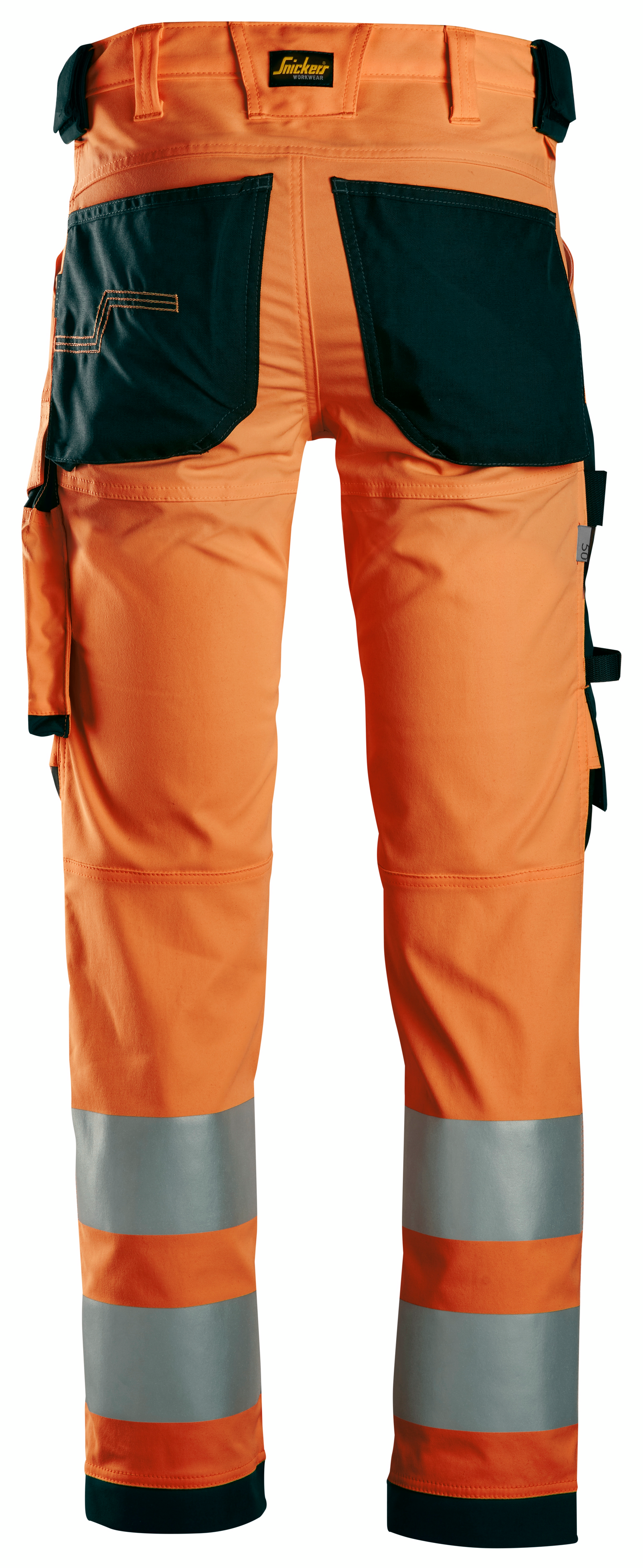 Housut Snickers 6343-5504 Stretch Hi-Vis lk 2 huomio-oranssi/musta