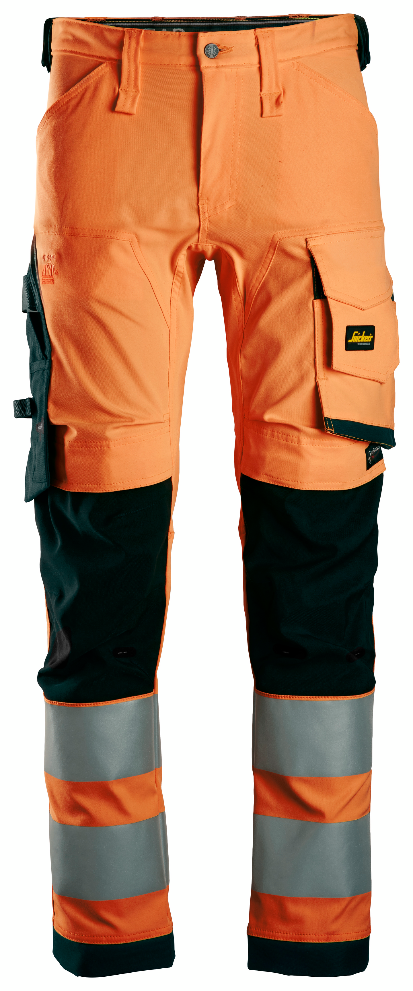 Housut Snickers 6343-5504 Stretch Hi-Vis lk 2 huomio-oranssi/musta