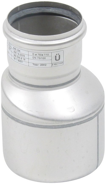 Supistusyhde BLÜCHER 75x110mm epäkeskeinen haponkestävä teräs