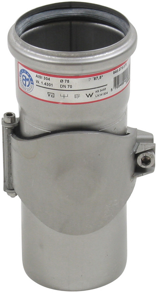 Puhdistusyhde Blücher haponkestävä teräs 75 S