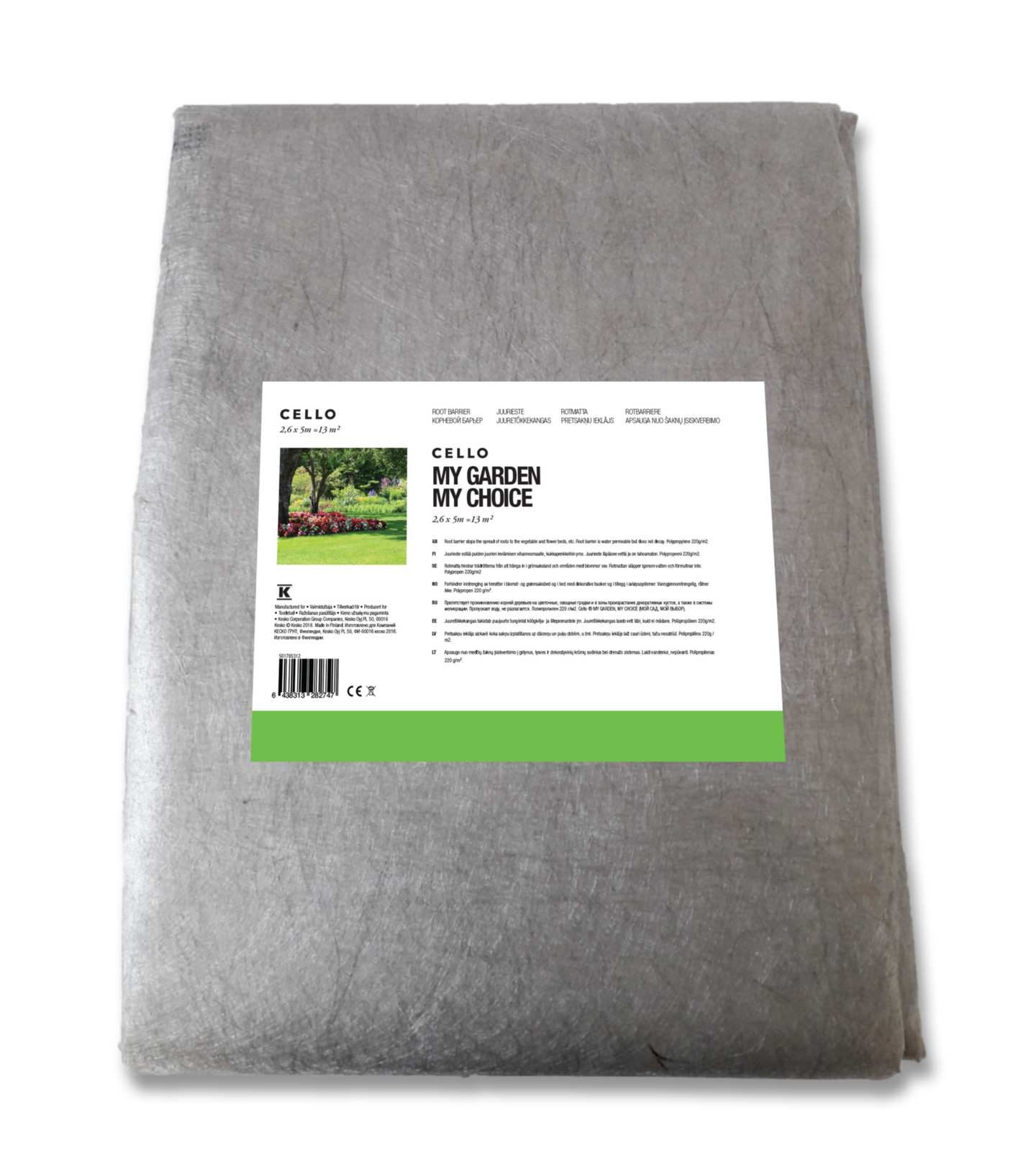 Juuriestematto Cello 13m² 2,6x5m