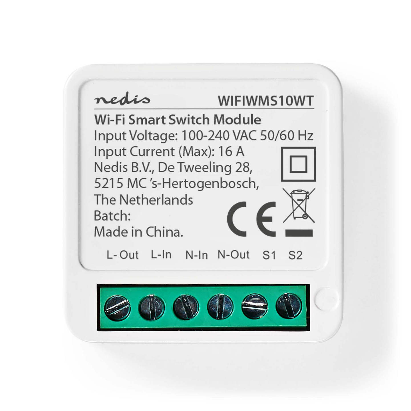 Virtakytkin Nedis Smartlife wifi 3680W terminaaliliitin