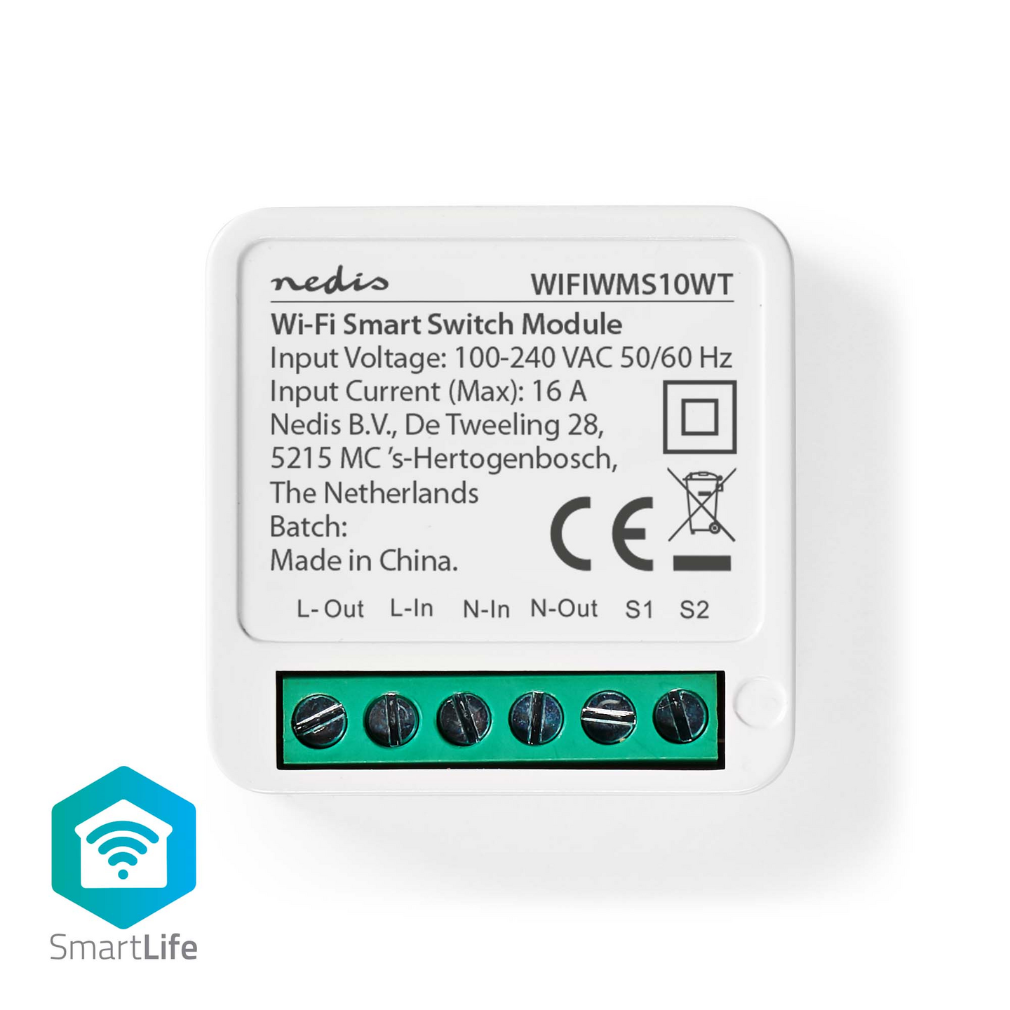 Virtakytkin Nedis Smartlife wifi 3680W terminaaliliitin