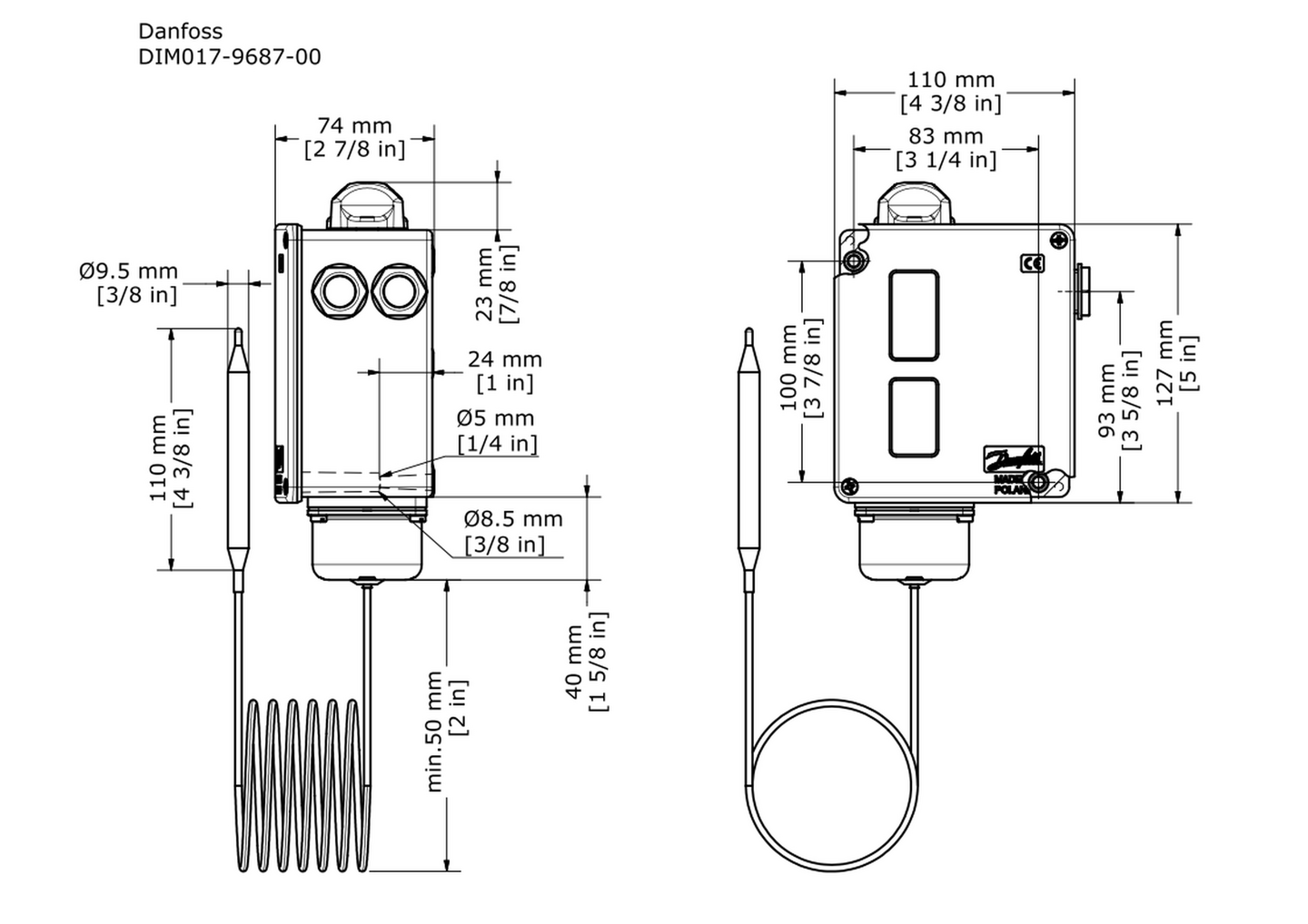 Termostaatti Danfoss RT14