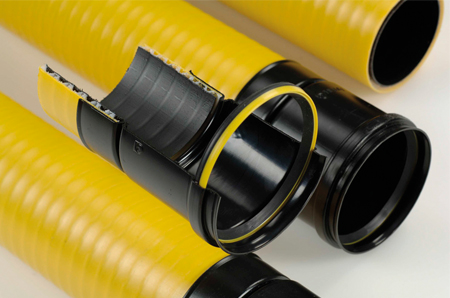 Kaapelinsuojaputki Pipelife TEL Tripla 110x96 A 6m tiivisteellä keltainen