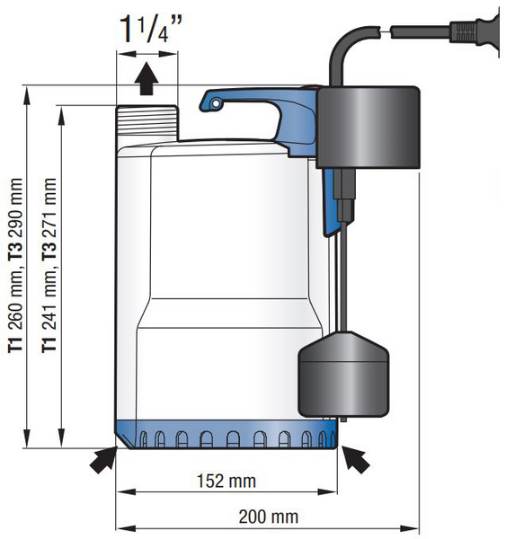 Uppopumppu WatMan Drain T1 GE