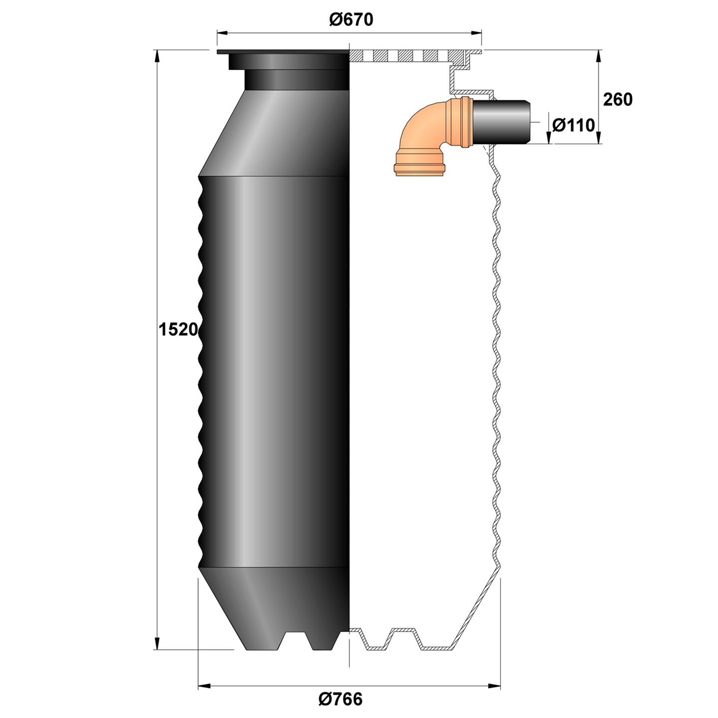 Öljyn ja hiekanerotin Pipelife A/04