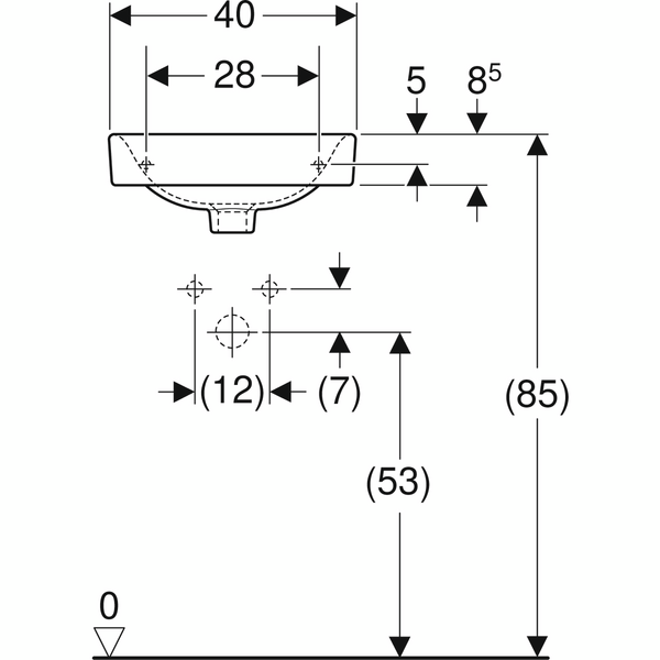 Pesuallas IDO Glow Square 40X28X16cm