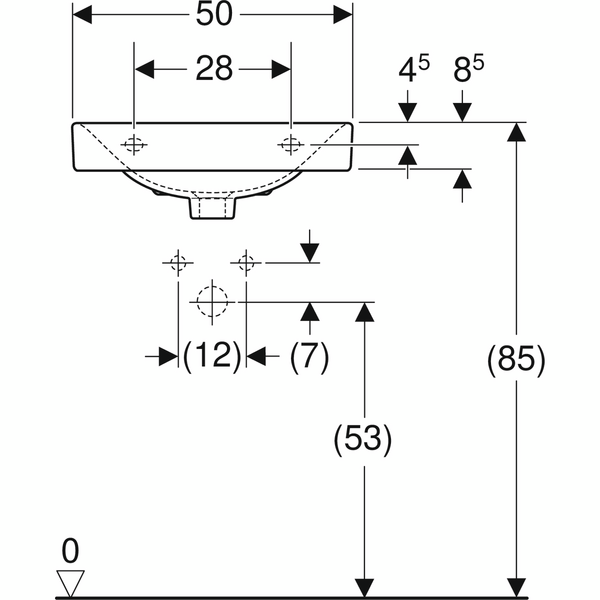 Pesuallas IDO Glow Square 50X36X17cm