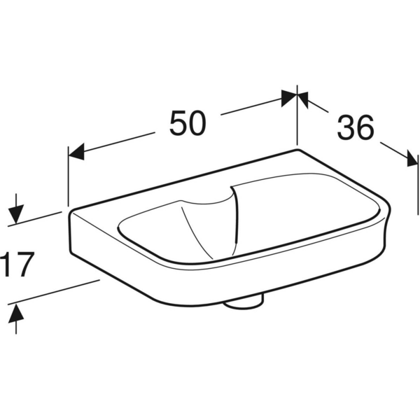 Pesuallas IDO Glow Square 50X36X17cm