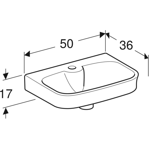 Pesuallas IDO Glow Square 50X36X17cm