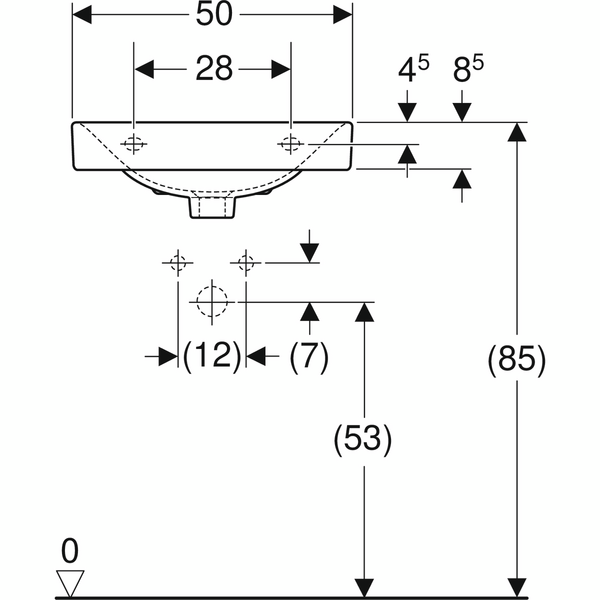 Pesuallas IDO Glow Square 50X36X17cm