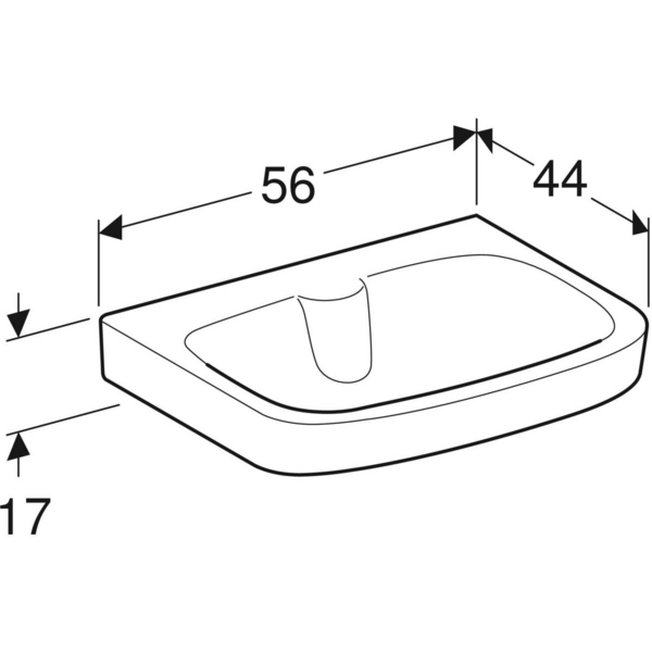 Pesuallas IDO Glow Square 56X44X17cm