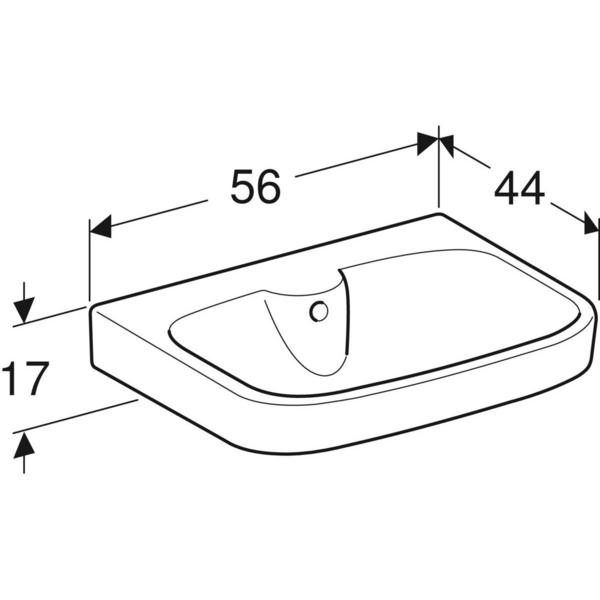 Pesuallas IDO Glow Square 56X44X17cm