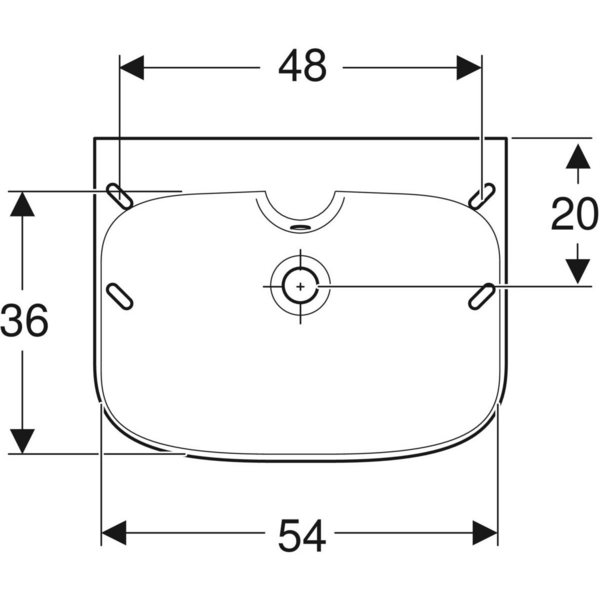 Pesuallas IDO Glow Square 56X44X17cm