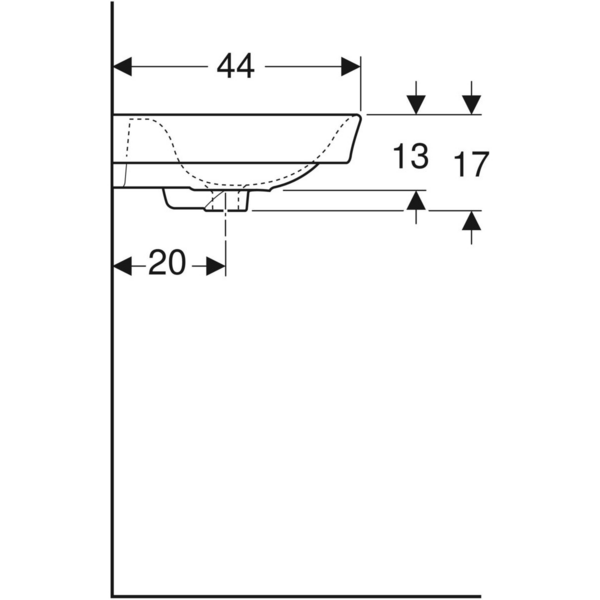 Pesuallas IDO Glow l 60 x s 44 x k 17cm